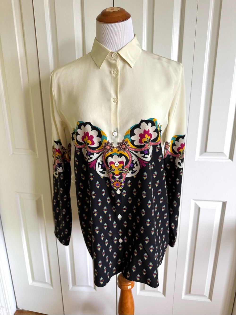 ETRO Multicolor Silk Blouse 10/46 ITALY